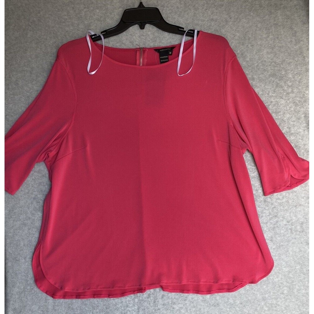 Jules & Leopold  Pink Blouse- Size 3x Flattering and Classy! Style ST52107D